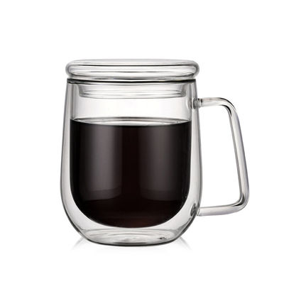Чашка высокой стены двойника боросиликата стеклянная для выпивая кофе Эко дружелюбного поставщик