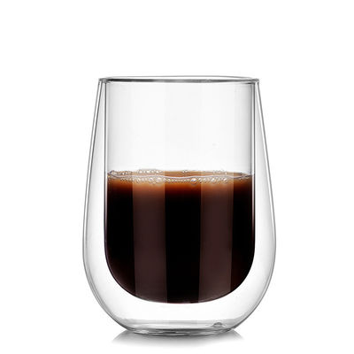 Изолированная 180мл/250мл стеклянная чашка, теплостойкие двойные кофейные чашки стены поставщик