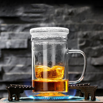 Прозрачная Хандмаде чашка стрейнера чая, кофе 400мл/чашка чая с фильтром поставщик