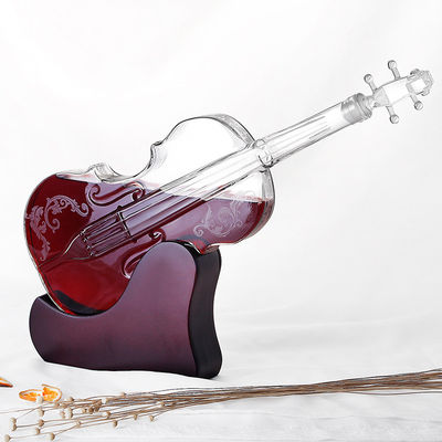 Графинчик вискиа творческой скрипки форменный винтажный, одностеночный стеклянный Карафе вина поставщик