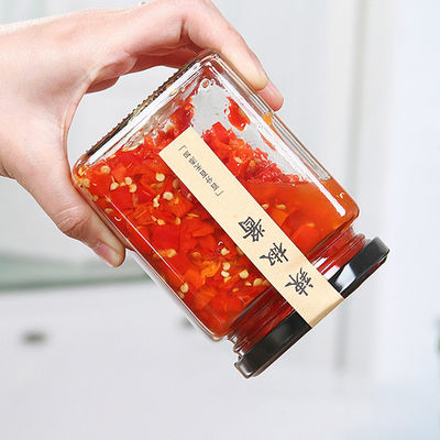 Квадратное форменное стеклянное хранение еды раздражает с материалом стекла соды крышки металла винта поставщик