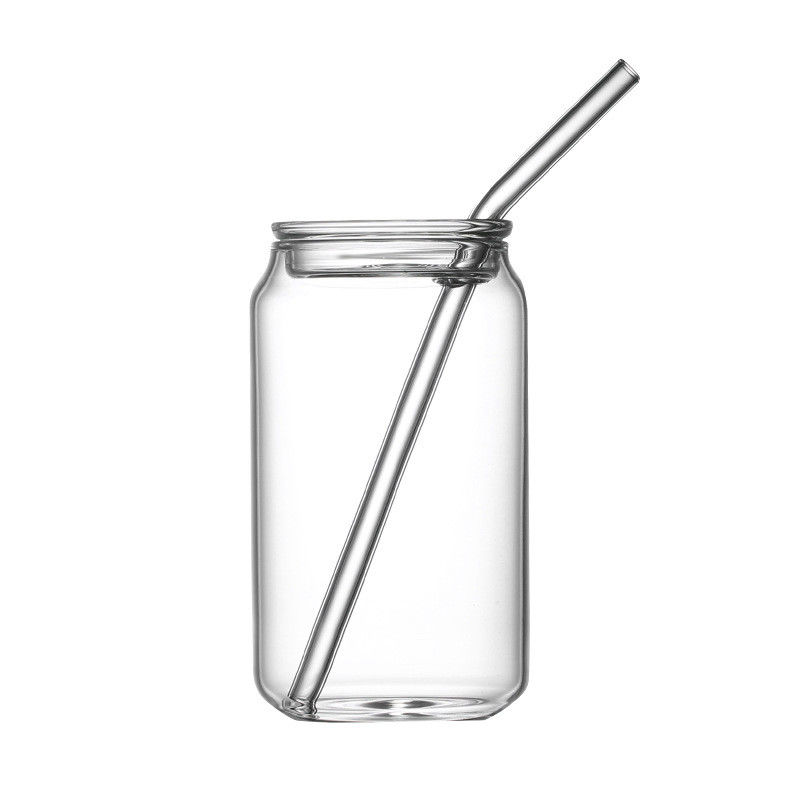Многоразовый Тумблер боросиликатного стекла с соломами, пятнает свободные стеклянные чашки капучино поставщик