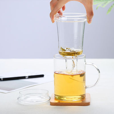стеклянная чашка Инфузер чая 14оз/420мл с кружкой чая свободных лист крышки прочной поставщик