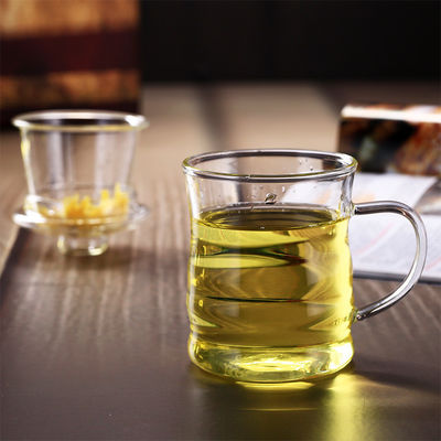 Чашка чая цветка чашки Инфузер чая термостойкого стекла фильтруя более толстая с ручкой поставщик