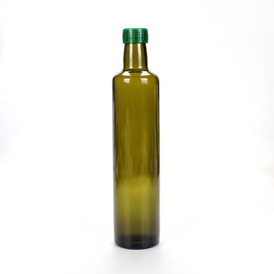 Квадратная темная ая-зелен янтарная стеклянная бутылка оливкового масла для пакуя пищевого масла поставщик