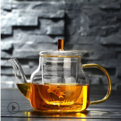 Прочный чайник Стоветоп безопасный, чайник боросиликатного стекла ясный с Инфузер поставщик
