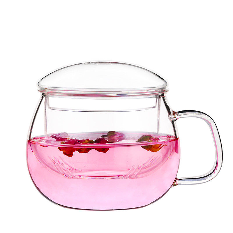 Кружка чая БПА дунутая свободной рукой более крутая, чашка перемещения Инфузер чая тонкой стены стеклянная поставщик